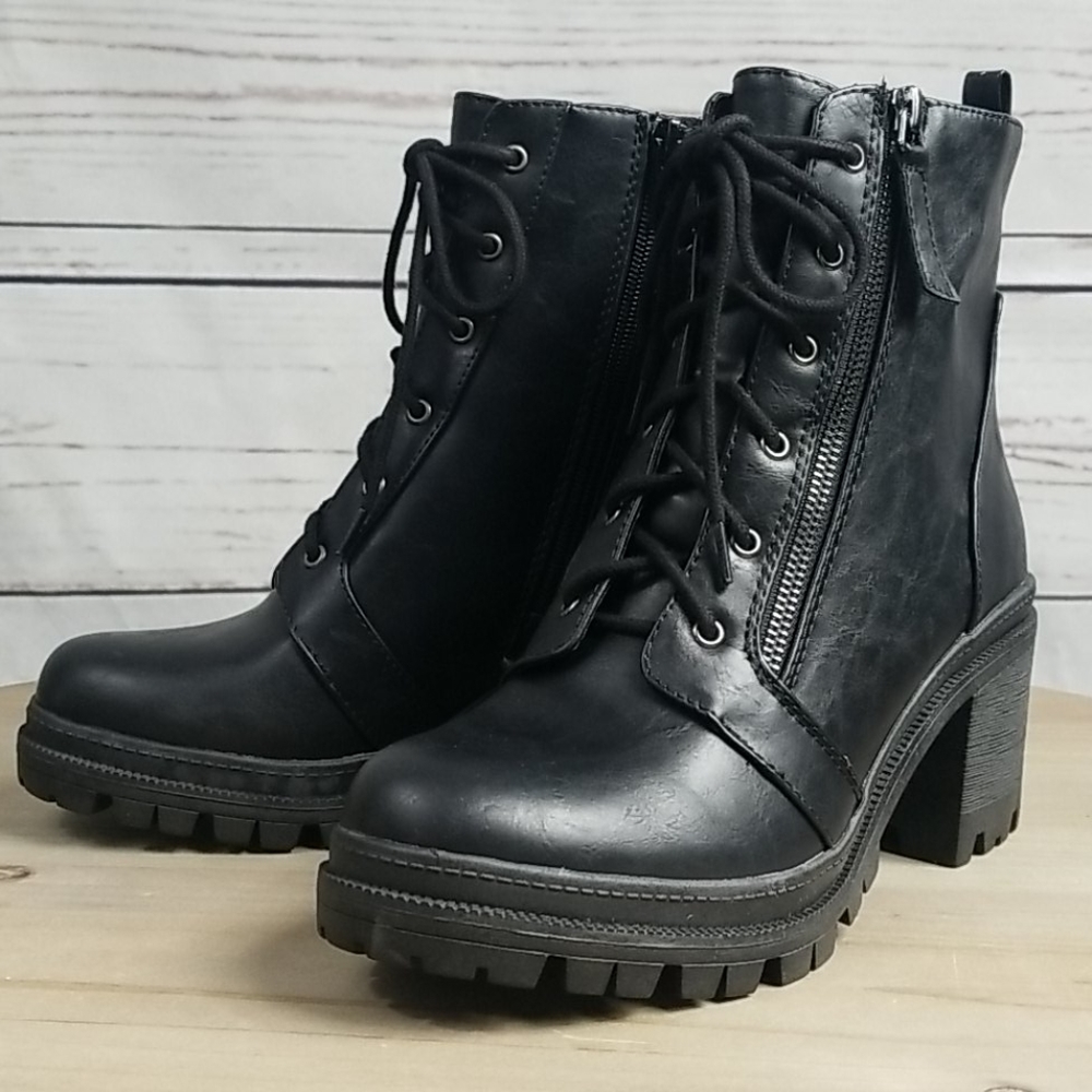 Soda Shoes Indiana Lace Up Lug Bootie